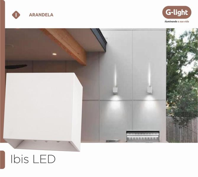 Imagem de Luminaria Arandela G-Light Ibis Led, Branca, 6500K, Ip65