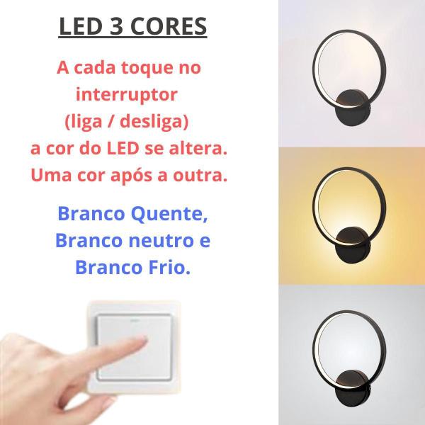 Imagem de Luminária Arandela Led 24 Watts Alumínio Silicone Parede