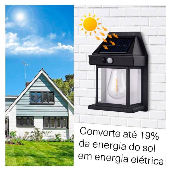 Imagem de Luminária Arandela Solar Jardim Colonial Vintage - Ds12517