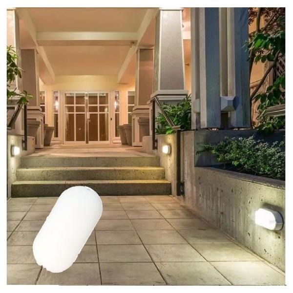 Imagem de Luminária Arandela Tartaruga Oval Led 15w 6500k Branco Fria Decoração