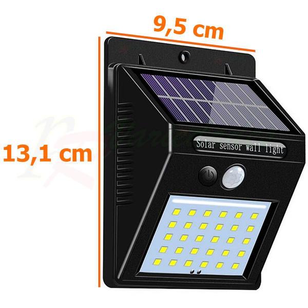 Imagem de Luminária Arendela Led Solar E Sensor 30Led Lky0030-2