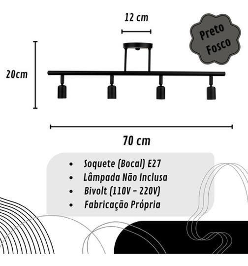 Imagem de Luminária Articulada Spot E27 Sala De Estar Preto Fosco