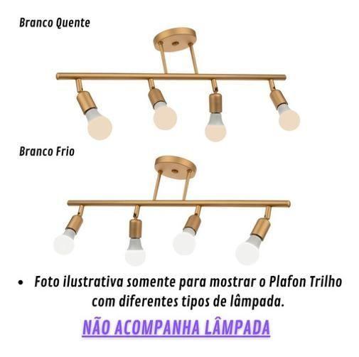 Imagem de Luminária Articulada Trilho 4 Spot E27 Sala Cozinha Quarto