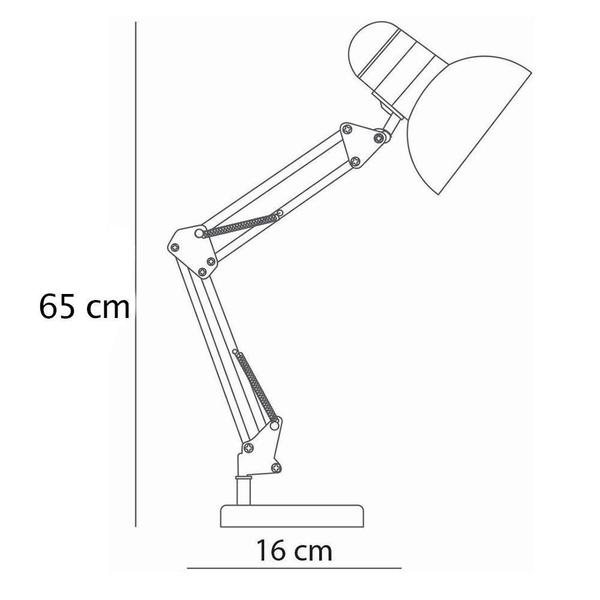 Imagem de Luminaria Articulavel Mesa Articulada Escritorio Regulavel