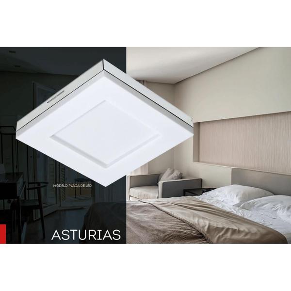 Imagem de Luminária Astúrias Led 9w 3000k Branco 18x18 Tualux