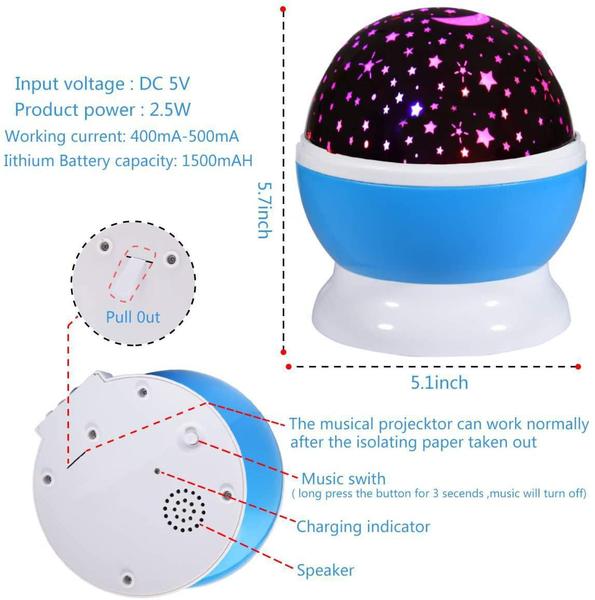 Imagem de Luminária Baby Starry Ocean Para Crianças Soft Master ul