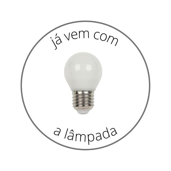 Imagem de Luminária Bola de Futebol com Lâmpada LED Abajur Quarto Presente Infantil Menino Dia Pais Namorados