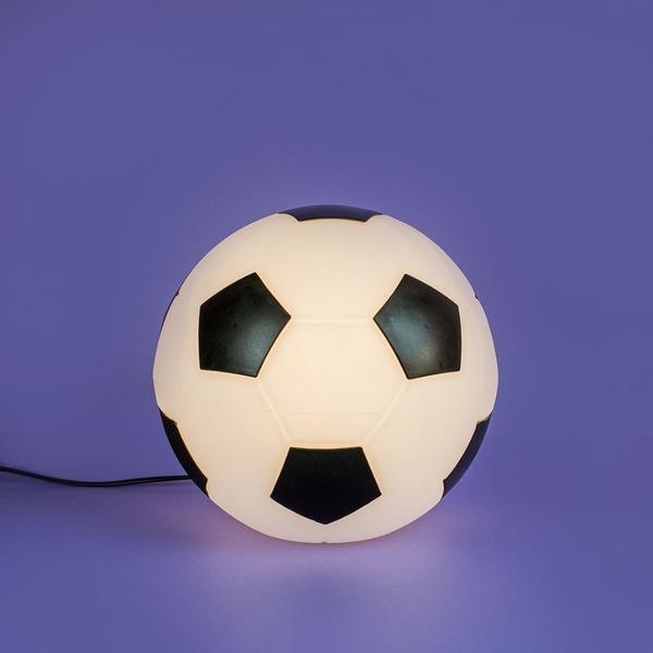 Imagem de Luminária Bola de Futebol com Lâmpada LED Abajur Quarto Presente Infantil Menino Dia Pais Namorados