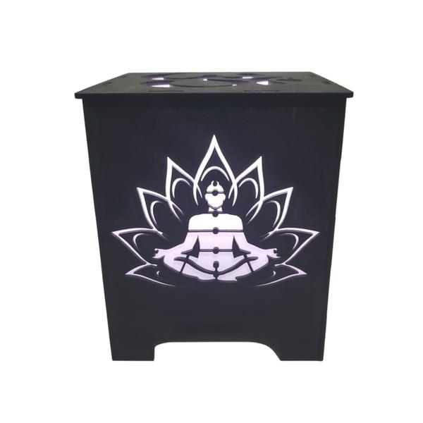 Imagem de Luminária Box, Hamsá Meditação Flor De Lotus Om Buda