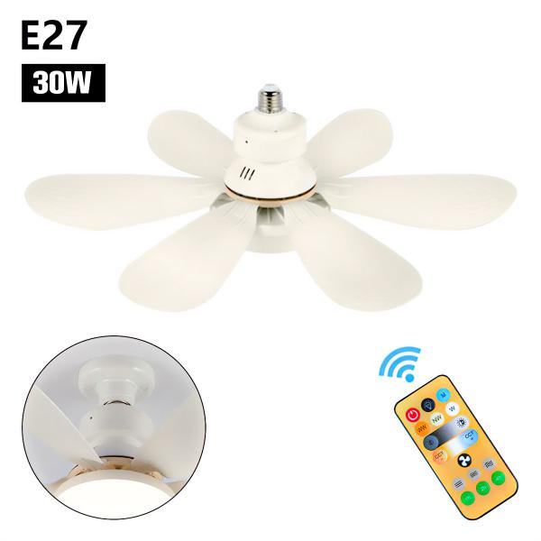 Imagem de Luminária C/ Mini Ventilador 30W 6 Pás Encaixe E27 - DS12857