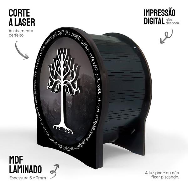 Imagem de Luminária Circular Arvore de Gondor Senhor dos Anéis