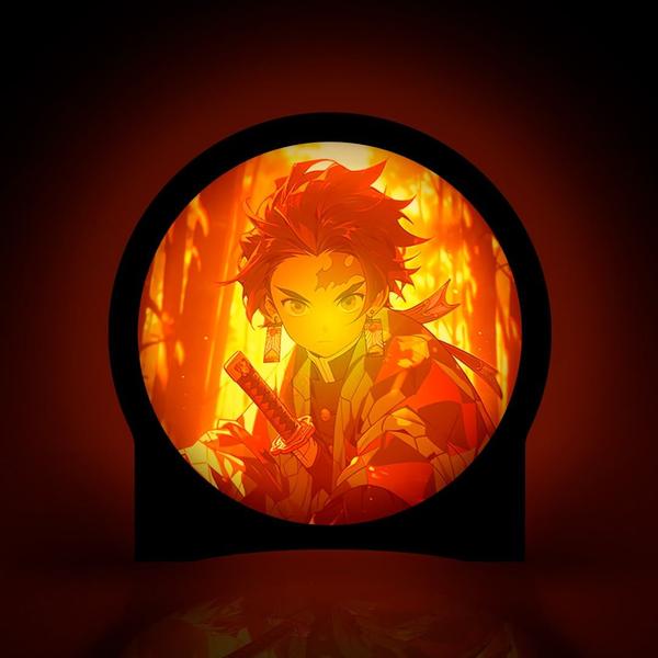 Imagem de Luminária Circular - Demon Slayer Tanjiro Kamado floresta