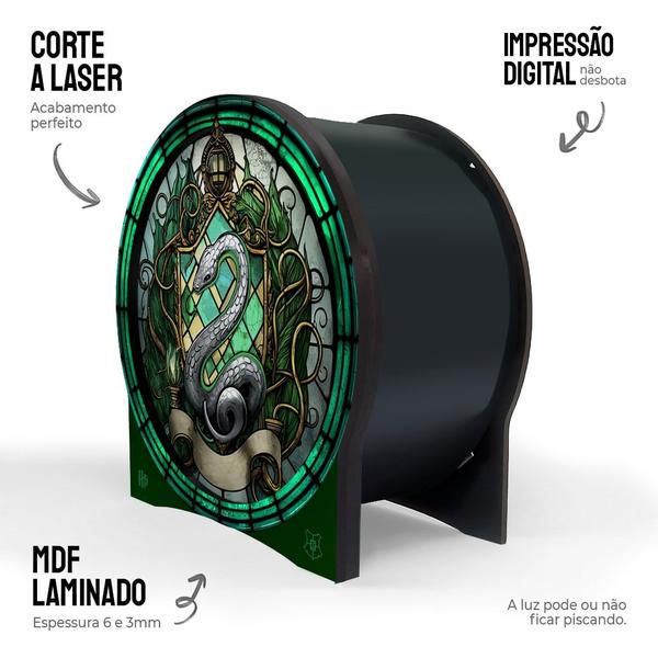 Luminária Circular - Harry Potter - Casas Sonserina - ShopC Imagem de Luminária Circular - Harry Potter - Casas Sonserina