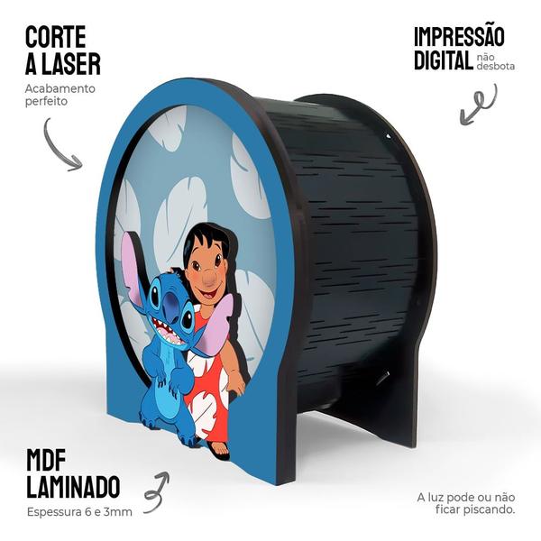 Imagem de Luminária Circular Lilo e Stitch