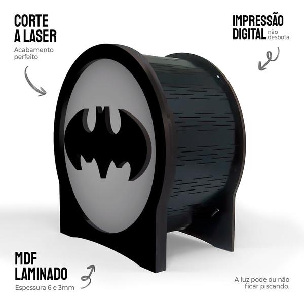 Imagem de Luminária Circular Símbolo Batman