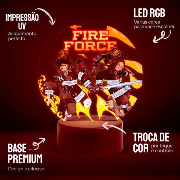 Imagem de Luminária Colorida Fire Force - RGB + Controle