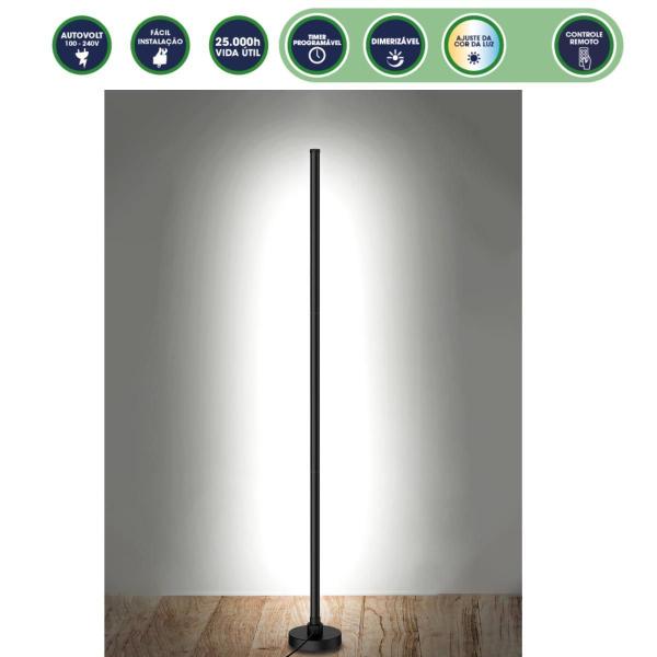 Imagem de Luminária De Chão Led 140Cm 6W Perfil Cct Bivolt Ecoforce