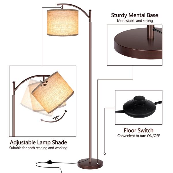 Imagem de Luminária de Chão LED Rottogoon Bege - 9W - Abajur