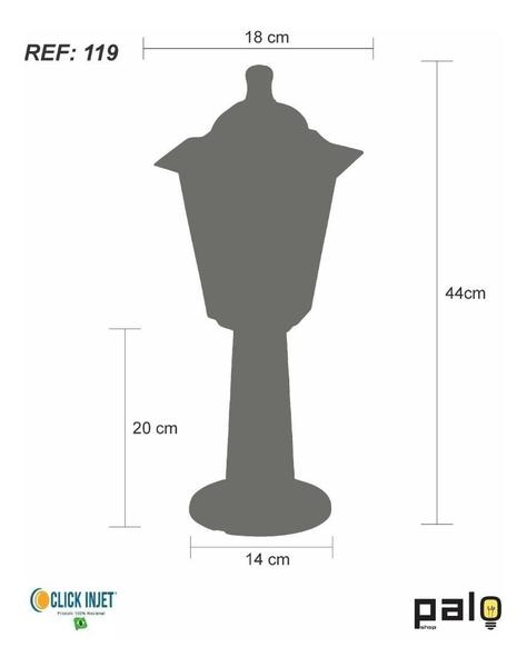 Imagem de Luminária De Chão Poste Balizador Colonial Jardim Cores 119