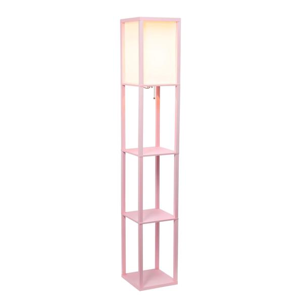 Imagem de Luminária de chão Simple Designs LF1014-LPK Etagere Organizer rosa claro