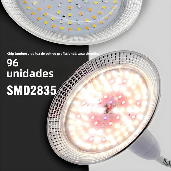 Imagem de Luminária de Crescimento LED 18W E27 - Espectro Completo para Plantas e Flores