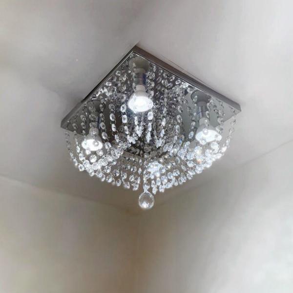 Imagem de Luminária de Cristal Legítimo K9 30x30 Pudim Feito em Cristal Legítimo Ideal Para Quarto e Hall