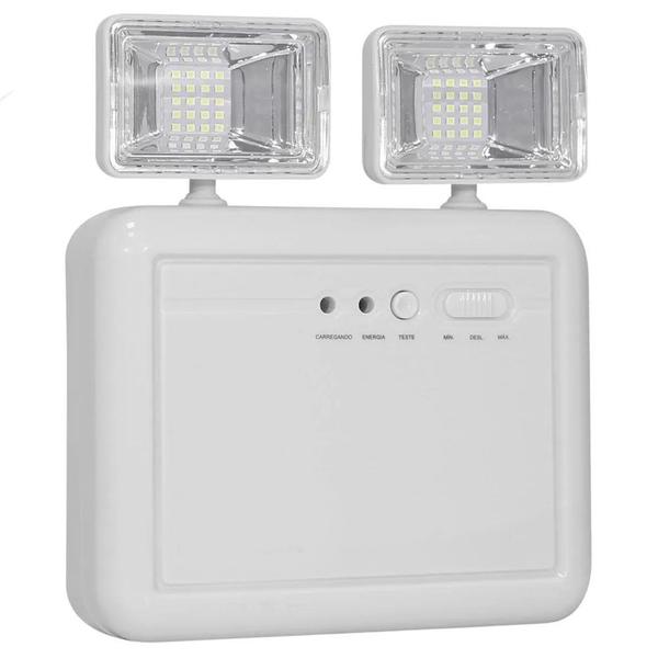 Luminaria de Emergencia 2 Farois Lampada LED Recarregavel Iluminaçao Luz Casa Comercio Empresa - Economia Solar Imagem de Luminaria de Emergencia 2 Farois Lampada LED Recarregavel Iluminaçao Luz Casa Comercio Empresa