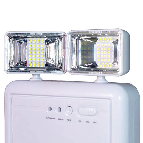 Luminaria de Emergencia 2 Farois Lampada LED Recarregavel Iluminaçao Luz Casa Comercio Empresa - Economia Solar Imagem de Luminaria de Emergencia 2 Farois Lampada LED Recarregavel Iluminaçao Luz Casa Comercio Empresa