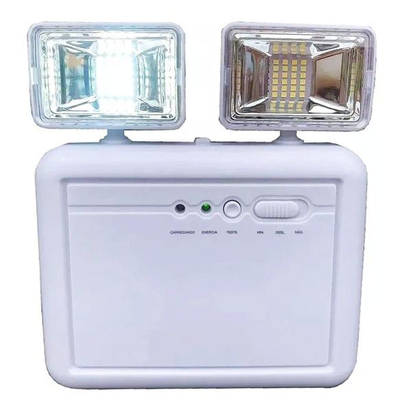 Luminaria de Emergencia 2 Farois Lampada LED Recarregavel Iluminaçao Luz Casa Comercio Empresa - Economia Solar Imagem de Luminaria de Emergencia 2 Farois Lampada LED Recarregavel Iluminaçao Luz Casa Comercio Empresa