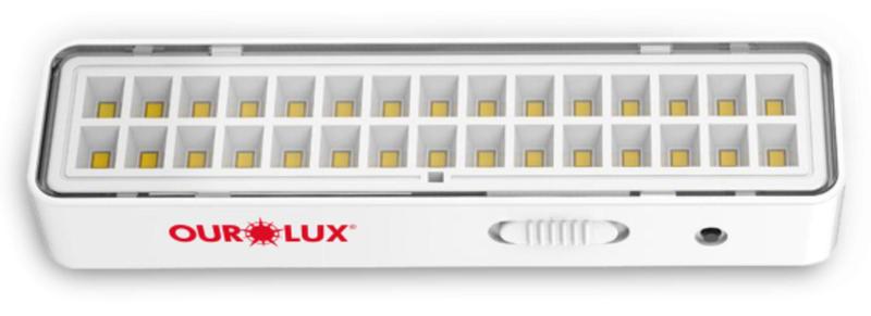 Imagem de Luminária De Emergência 30 LEDs 2W - Ourolux