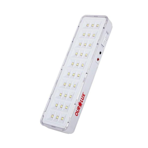 Imagem de Luminária de emergência 30 leds 2w sem alça - Ourolux