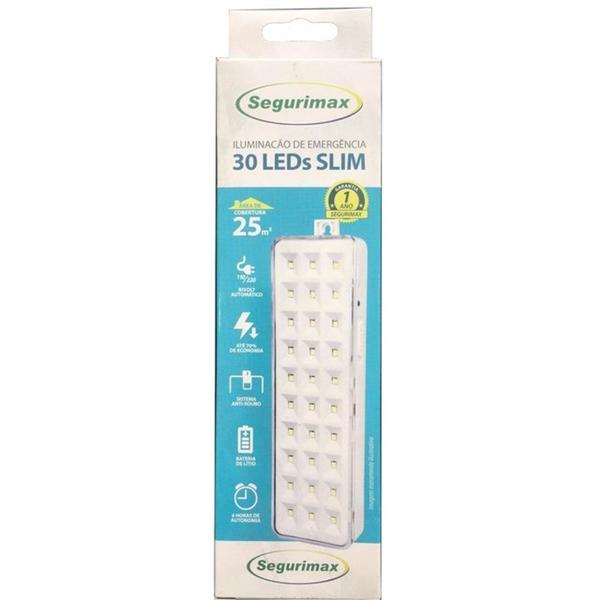 Imagem de Luminária de Emergência Com 30 Leds Slim