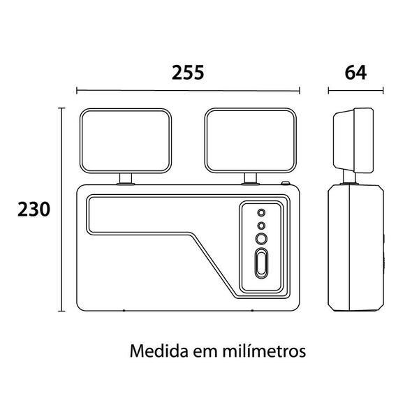 Imagem de Luminária de Emergência Led 18W 2 Faróis 6500K - Blumenau