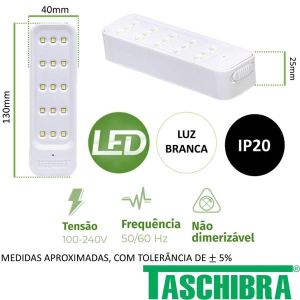 Imagem de Luminaria De Emergencia Tomada Mini 1w 15 Leds Bivolt