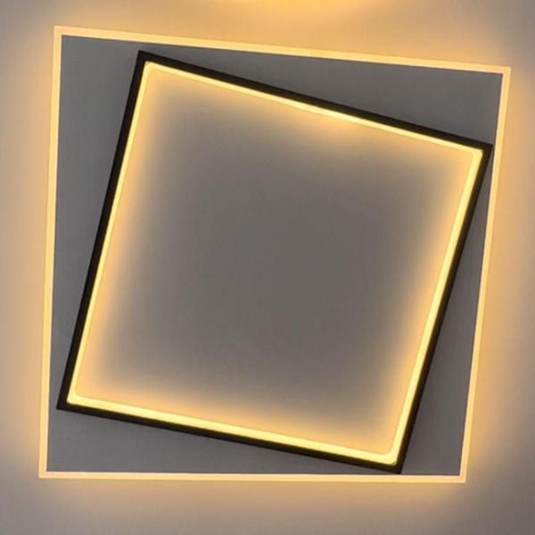 Luminária De Led Sobrepor Dois Quadrados 33W Bivolt 3 Em 1 - Atc Imagem de Luminária De Led Sobrepor Dois Quadrados 33W Bivolt 3 Em 1