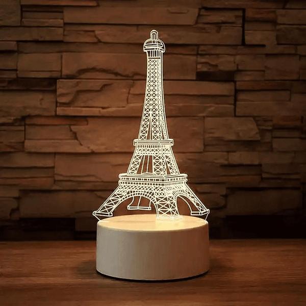 Imagem de Luminária De Mesa 3d Torre Eiffel Para Decoração EB61129