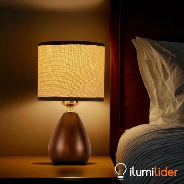 Luminária De Mesa Abajur Clássica Decoração Bivolt E27 - Nitrolux Imagem de Luminária De Mesa Abajur Clássica Decoração Bivolt E27