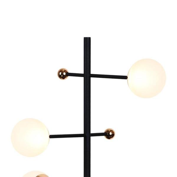 Imagem de Luminária de Mesa ABAJUR FUXICO DOURADO E PRETO E BRANCO (D)28CM (A)52CM 4X3W 3000K 600LM