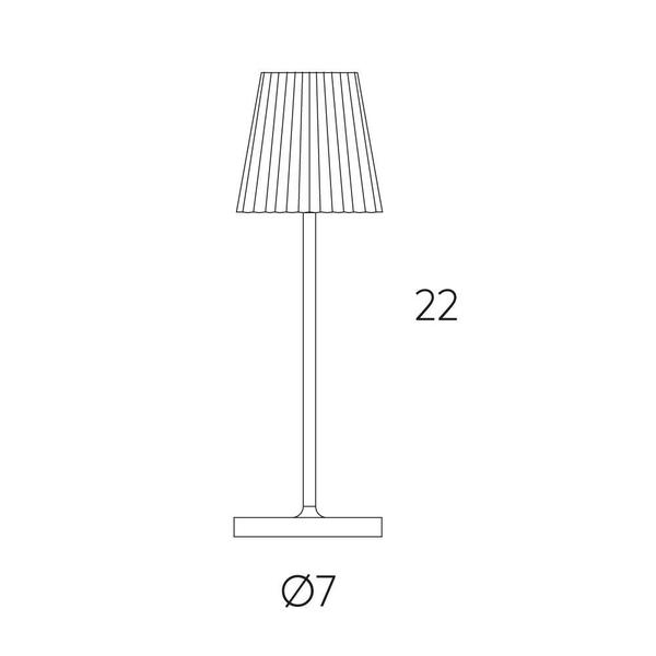 Imagem de Luminária de Mesa Abajur LED Mini PL Interlight - Portátil Sem Fio -  Verde Sálvia