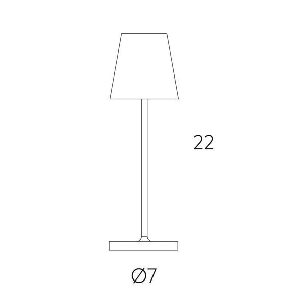 Imagem de Luminária de Mesa Abajur LED Mini TN Interlight - Portátil Sem Fio - Branco