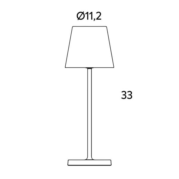 Imagem de Luminária de Mesa Abajur LED Tina Interlight - Portátil - Sem Fio - Ocre