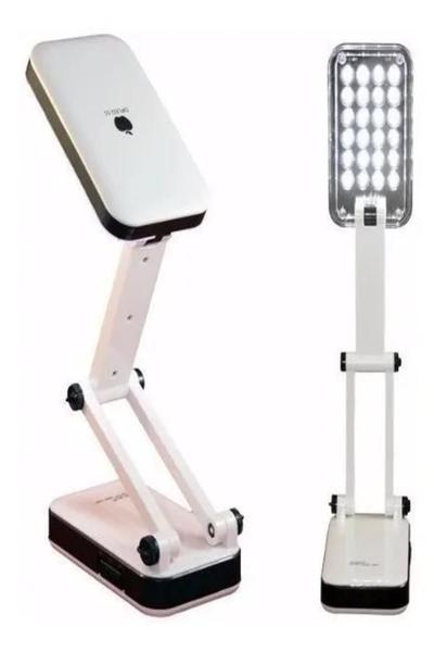 Imagem de Luminária De Mesa Articulável 24 Leds Dp Led 666 Branca