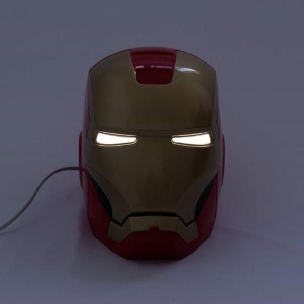 Imagem de Luminária de Mesa Capacete Homem de Ferro Colorida Marvel Iron Man