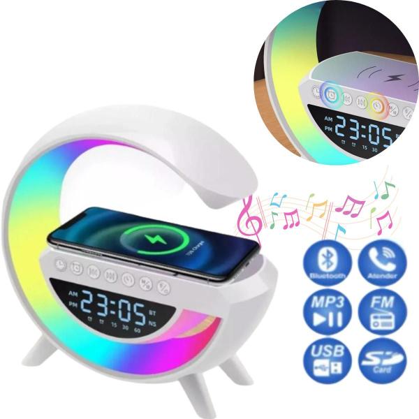 Luminária de Mesa com Carregador de Indução - BIVOLT - RGB Luminária de Mesa com Carregador de Indução - BIVOLT - RGB