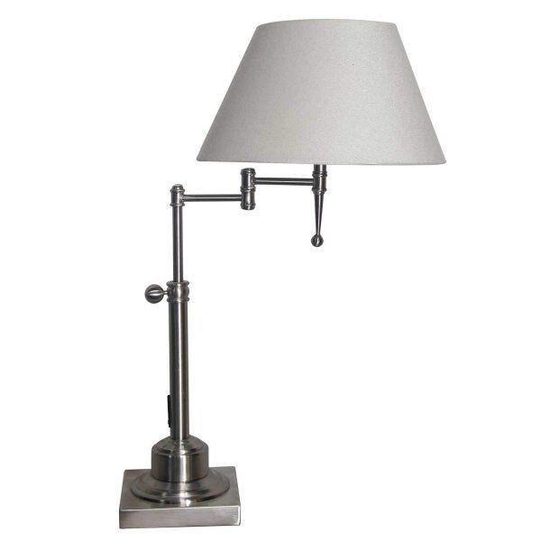 Imagem de Luminária de Mesa de Metal Nickel 65cmx33cmx42cm Bella Iluminação