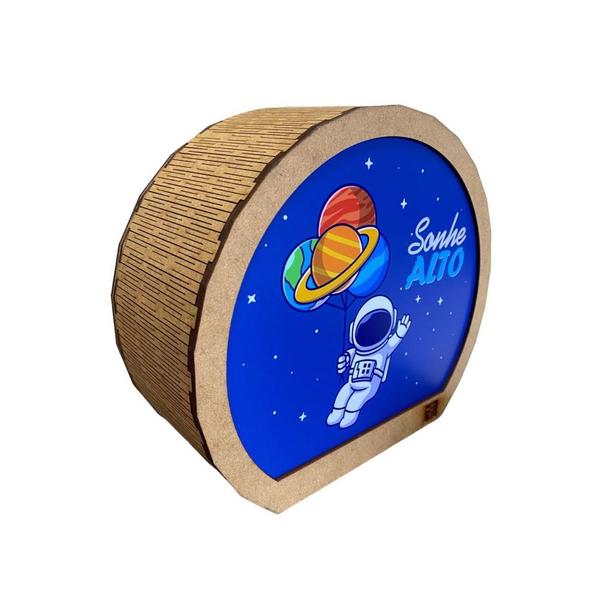 Luminária de Mesa Decorativa Astronauta Sonhe Alto Bivolt - FIRSTCOLOR Imagem de Luminária de Mesa Decorativa Astronauta Sonhe Alto Bivolt