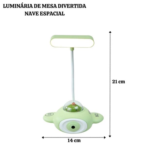 Imagem de Luminária de mesa divertida nave espacial usb