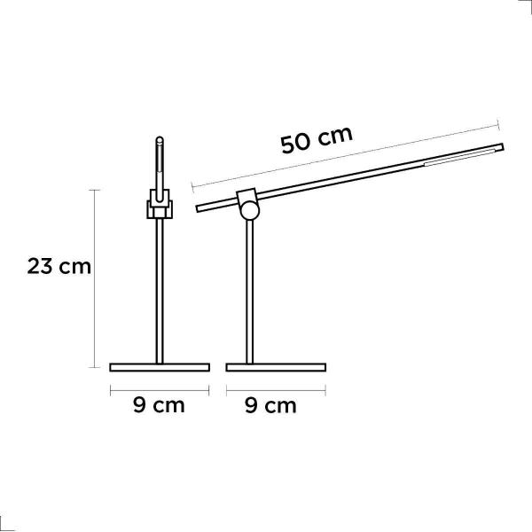 Imagem de Luminária De Mesa Escritório Dourada Estilo Moderna Slim 3W