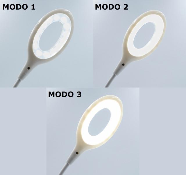 Imagem de Luminária de Mesa Flexível Led Branco 3 Modos Intensidade