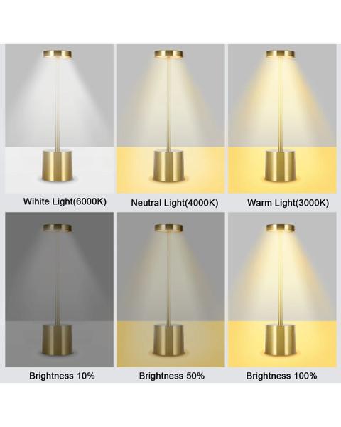 Imagem de Luminária de Mesa Half Elegante Carregamento USB LED 3 Cores